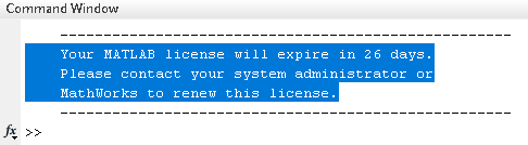 expiration notice on command window